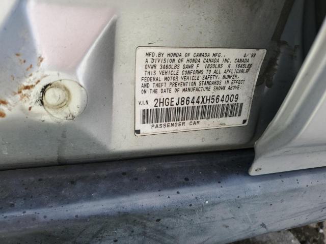 Aukcja sprzedaży 1999 Honda Civic, vin: 2HGEJ8644XH564009, numer aukcji: 85320065