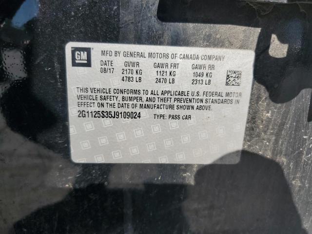 2018 Chevrolet Impala მანქანა იყიდება აუქციონზე, vin: 2G1125S35J9109024, აუქციონის ნომერი: 85596565