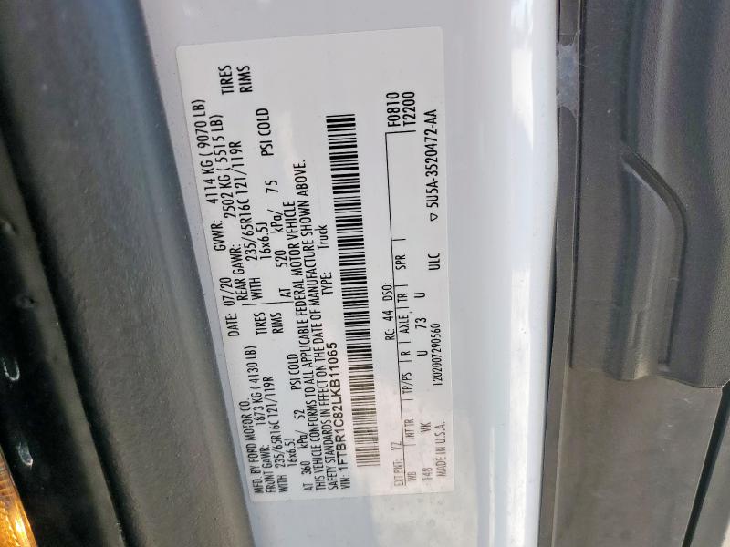 Продажа на аукционе авто 2020 Ford Transit T-, vin: 1FTBR1C82LKB11065, номер лота: 86524705