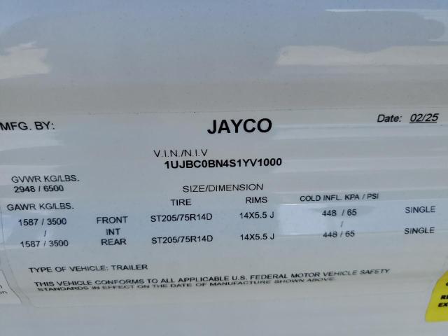 57130445 :رقم المزاد ، 1UJBC0BN4S1YV1000 vin ، 2025 Jay Jay Flight مزاد بيع