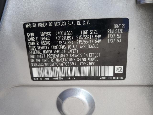 Aukcja sprzedaży 2022 Honda Hr-v, vin: 3CZRU5H76NM708391, numer aukcji: 85950915
