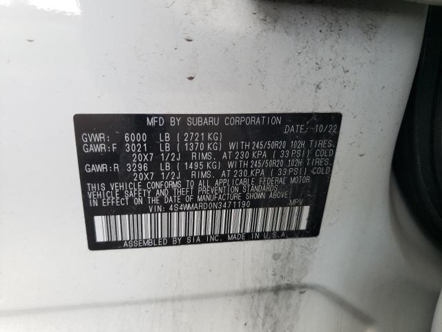 Aukcja sprzedaży 2022 Subaru Ascent, vin: 4S4WMARD0N3471190, numer aukcji: 82721355