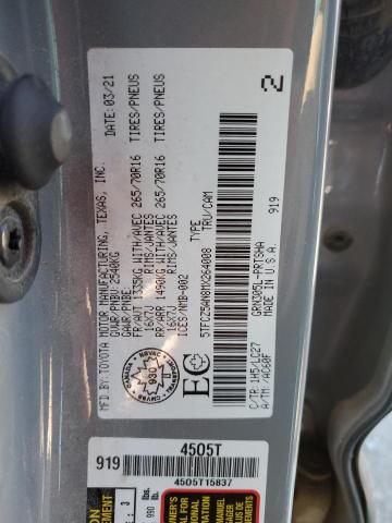 Auction sale of the 2021 Toyota Tacoma, vin: 5TFCZ5AN8MX264008, lot number: 86283085