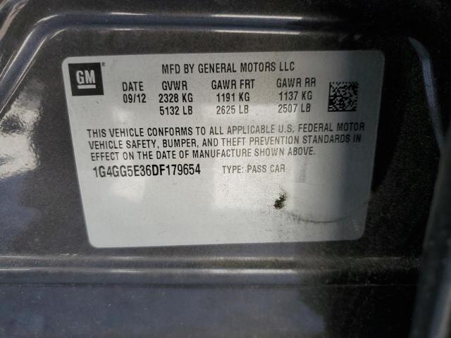 87004805 :رقم المزاد ، 1G4GG5E36DF179654 vin ، 2013 Buick Lacrosse P مزاد بيع