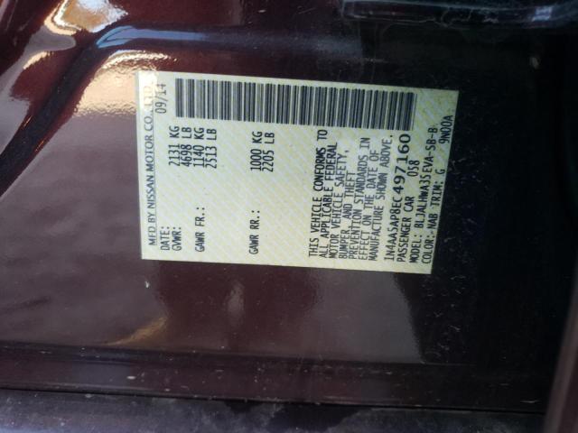 87381525 :رقم المزاد ، 1N4AA5AP8EC497160 vin ، 2014 Nissan Maxima مزاد بيع