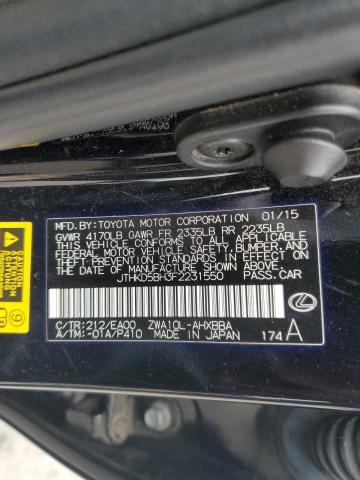 Aukcja sprzedaży 2015 Lexus Ct, vin: JTHKD5BH3F2231550, numer aukcji: 82174445