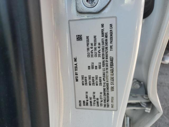 Aukcja sprzedaży 2020 Tesla Model 3, vin: 5YJ3E1EA0LF804407, numer aukcji: 85186495