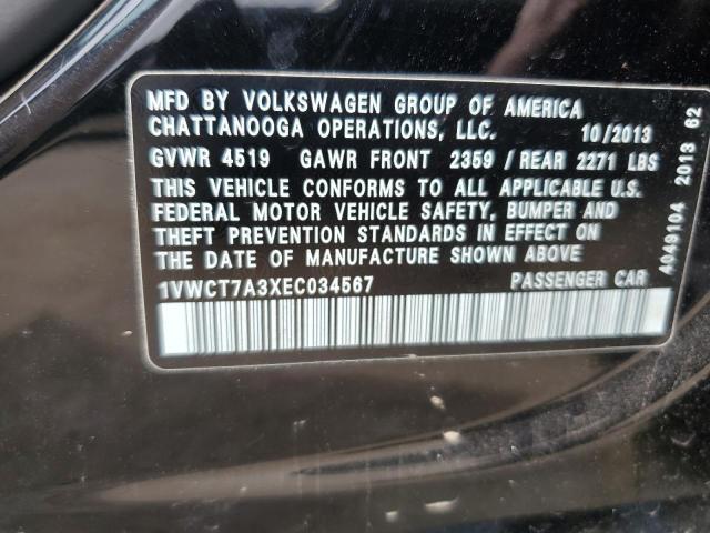 Aukcja sprzedaży 2014 Volkswagen Passat, vin: 1VWCT7A3XEC034567, numer aukcji: 84624735