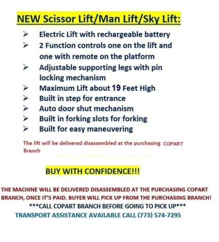 Продажа на аукционе авто 2025 Othr Sciss Lift, vin: 3898499, номер лота: 89719695