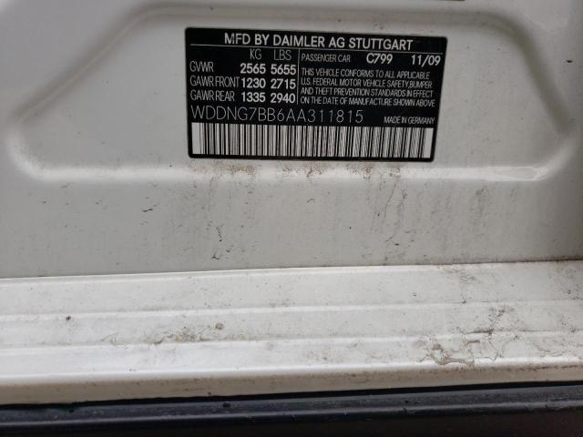 Aukcja sprzedaży 2010 Mercedes-benz S, vin: WDDNG7BB6AA311815, numer aukcji: 85513815