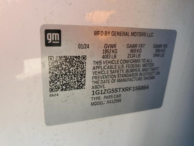 89848805 :رقم المزاد ، 1G1ZG5STXRF156864 vin ، 2024 Chevrolet Malibu Rs مزاد بيع