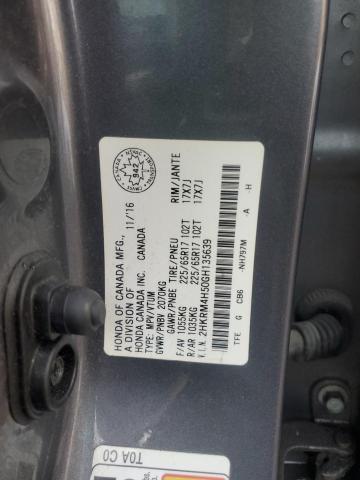 89932125 :رقم المزاد ، 2HKRM4H50GH135639 vin ، 2016 Honda Cr-v مزاد بيع
