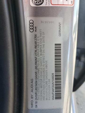 Aukcja sprzedaży 2018 Audi A6, vin: WAUF3AFCXJN104828, numer aukcji: 89614895