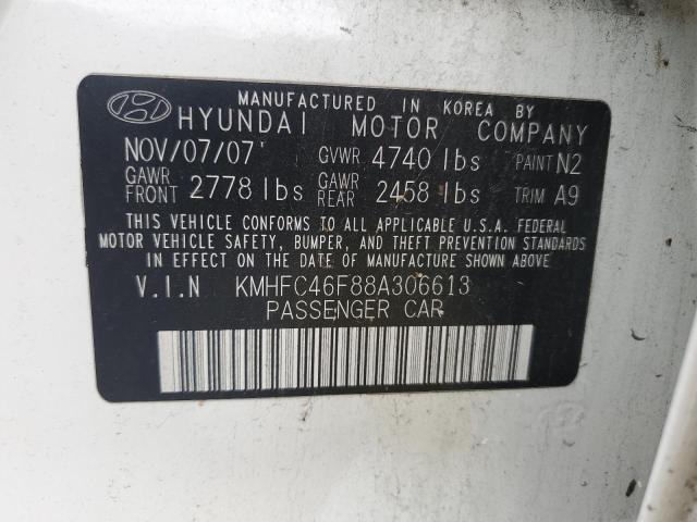 Продажа на аукционе авто 2008 Hyundai Azera, vin: KMHFC46F88A306613, номер лота: 87198545