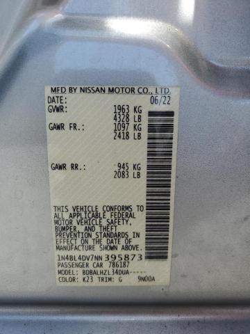 81966135 :رقم المزاد ، 1N4BL4DV7NN395873 vin ، 2022 Nissan Altima مزاد بيع