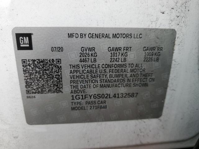 Продажа на аукционе авто 2020 Chevrolet Bolt Ev Lt, vin: 1G1FY6S02L4132587, номер лота: 84999805
