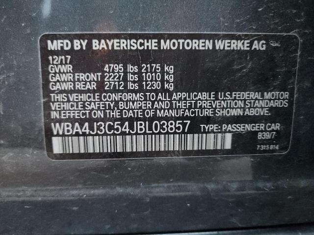 Продажа на аукционе авто 2018 Bmw 430xi Gran, vin: WBA4J3C54JBL03857, номер лота: 87397655
