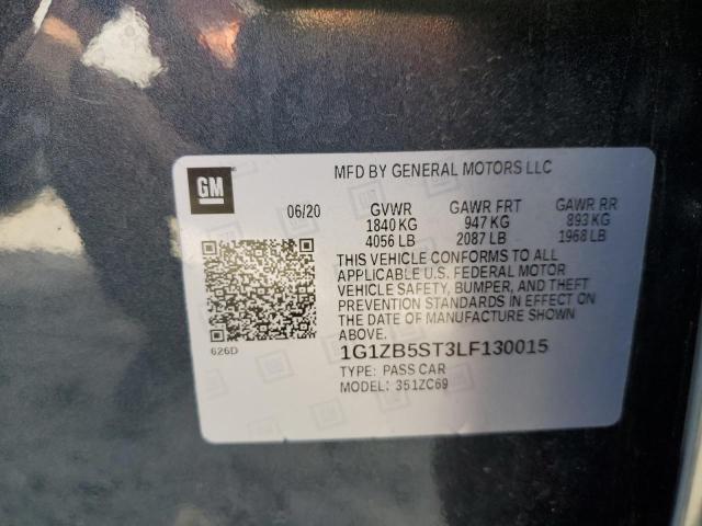 Продаж на аукціоні авто 2020 Chevrolet Malibu Ls, vin: 1G1ZB5ST3LF130015, номер лоту: 85479405