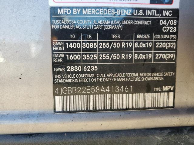 Aukcja sprzedaży 2008 Mercedes-benz Ml, vin: 4JGBB22E58A413461, numer aukcji: 85351265