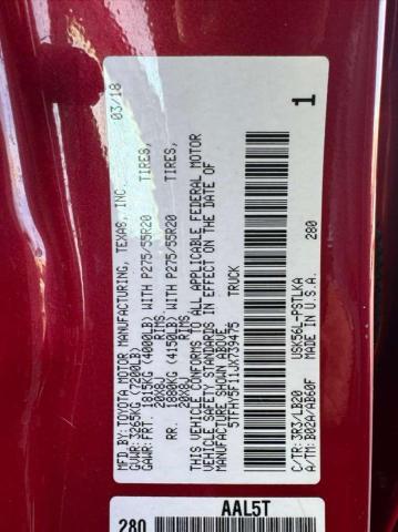 90933615 :رقم المزاد ، 5TFHY5F11JX739475 vin ، 2018 Toyota Tundra Cre مزاد بيع