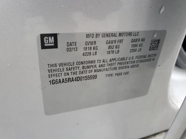 2013 Cadillac Ats მანქანა იყიდება აუქციონზე, vin: 1G6AA5RA4D0155699, აუქციონის ნომერი: 82759005
