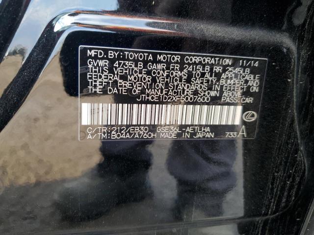 Aukcja sprzedaży 2015 Lexus Is, vin: JTHCE1D2XF5007600, numer aukcji: 81920275