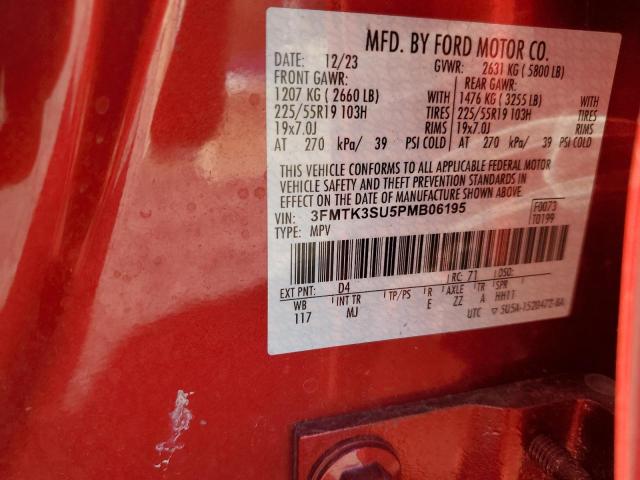 86784085 :رقم المزاد ، 3FMTK3SU5PMB06195 vin ، 2023 Ford Mustang Mach-e Premium مزاد بيع