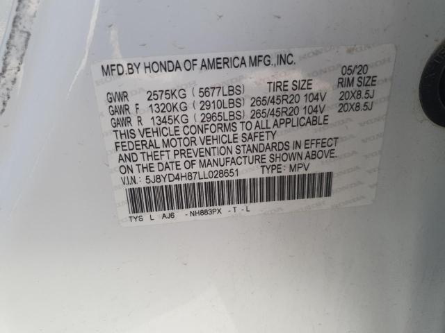 Продажа на аукционе авто 2020 Acura Mdx, vin: 5J8YD4H87LL028651, номер лота: 85494915
