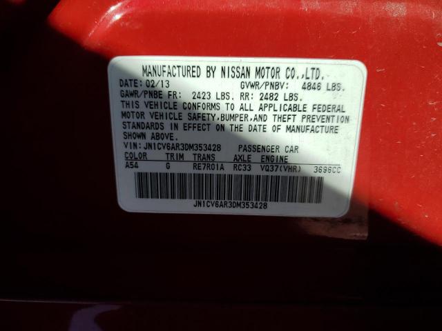 2013 Infiniti G37 მანქანა იყიდება აუქციონზე, vin: JN1CV6AR3DM353428, აუქციონის ნომერი: 87112375