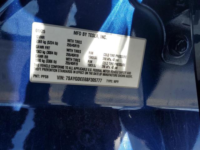 Продажа на аукционе авто 2025 Tesla Model Y, vin: 7SAYGDEE6SF305777, номер лота: 90378465