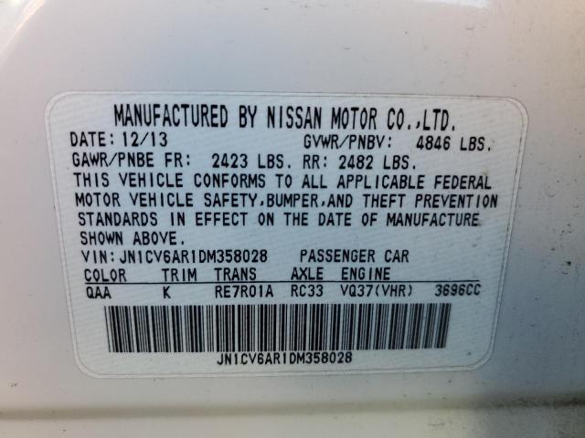 Aukcja sprzedaży 2013 Infiniti G37, vin: JN1CV6AR1DM358028, numer aukcji: 90931965