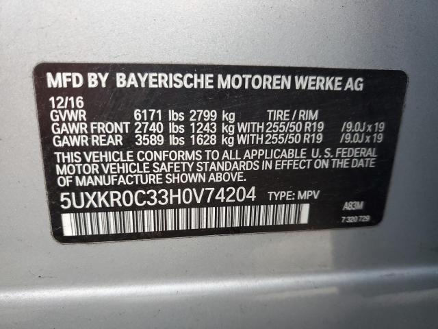 Aukcja sprzedaży 2017 Bmw X5, vin: 5UXKR0C33H0V74204, numer aukcji: 90892955