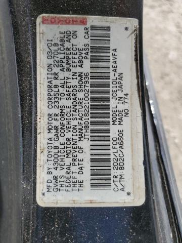 90699535 :رقم المزاد ، JTHBD182210027936 vin ، 2001 Lexus Is 300 مزاد بيع