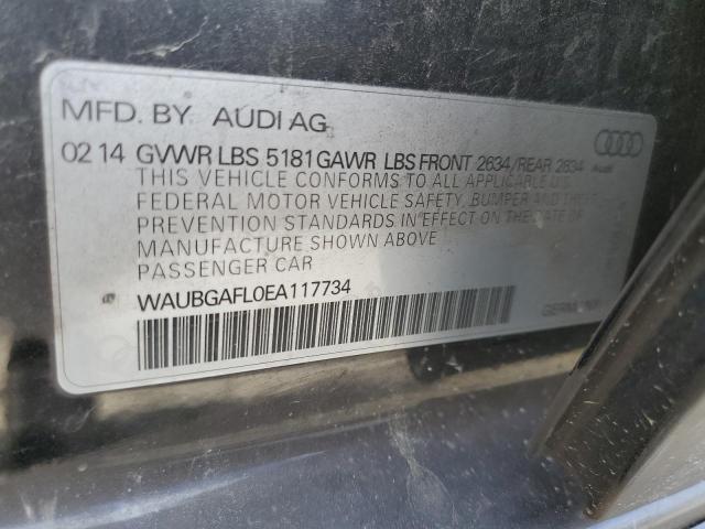 2014 Audi S4 მანქანა იყიდება აუქციონზე, vin: WAUBGAFL0EA117734, აუქციონის ნომერი: 89828595