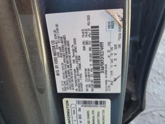 Aukcja sprzedaży 2015 Ford Fusion Titanium, vin: 3FA6P0K93FR274499, numer aukcji: 87094155