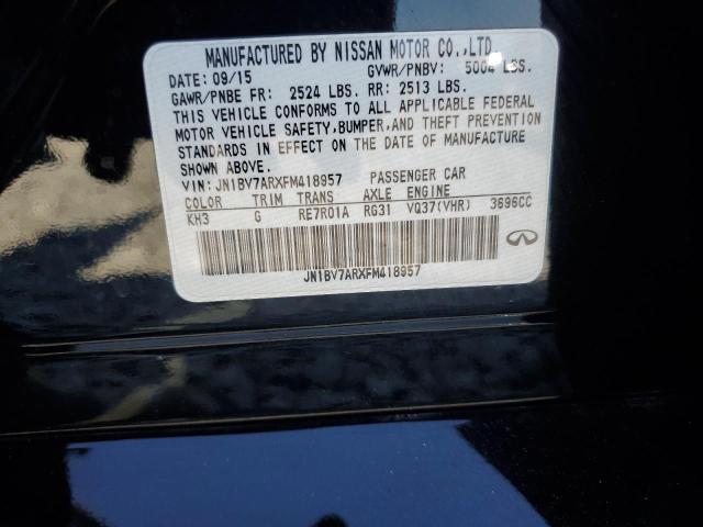 Aukcja sprzedaży 2015 Infiniti Q50 Base, vin: JN1BV7ARXFM418957, numer aukcji: 82670995