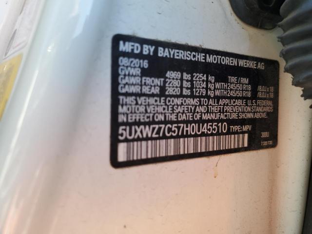 Продажа на аукционе авто 2017 Bmw X3, vin: 5UXWZ7C57H0U45510, номер лота: 87126025