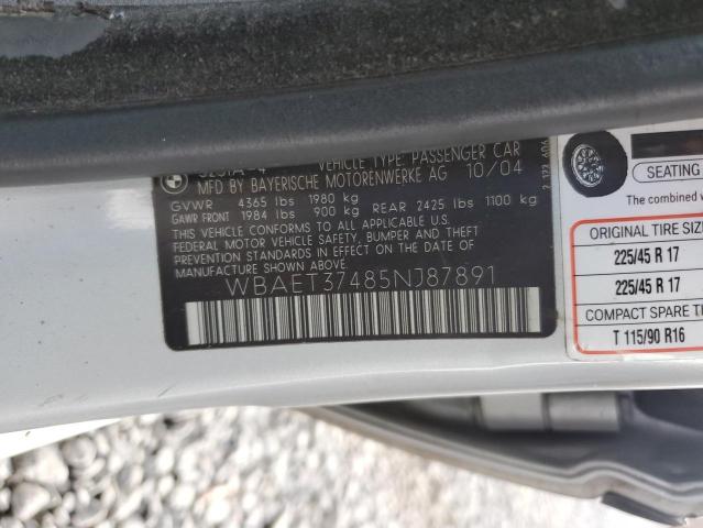 Aukcja sprzedaży 2005 Bmw 325 I, vin: WBAET37485NJ87891, numer aukcji: 87080265