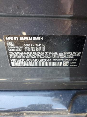89651535 :رقم المزاد ، WBS83CH08MCG82044 vin ، 2021 Bmw M5 مزاد بيع
