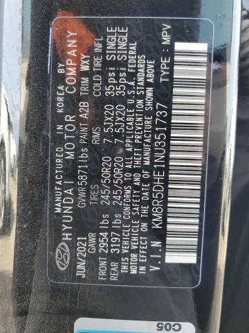 86665395 :رقم المزاد ، KM8R5DHE1NU351737 vin ، 2022 Hyundai Palisade مزاد بيع