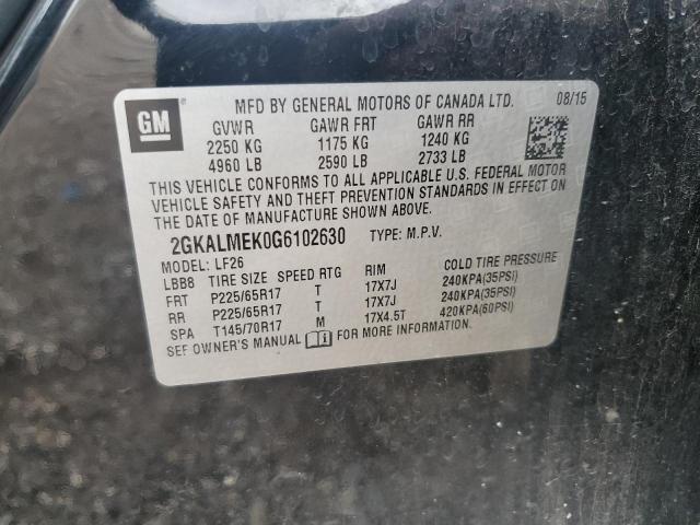 Aukcja sprzedaży 2016 Gmc Terrain, vin: 2GKALMEK0G6102630, numer aukcji: 86158225