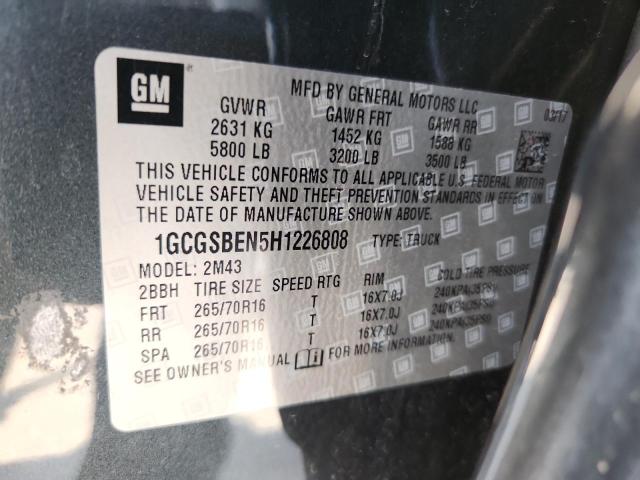 2017 Chevrolet Colorado მანქანა იყიდება აუქციონზე, vin: 1GCGSBEN5H1226808, აუქციონის ნომერი: 84983465