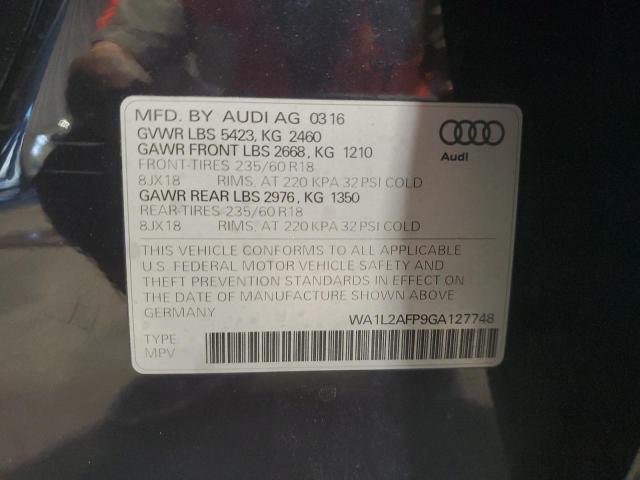 82522645 :رقم المزاد ، WA1L2AFP9GA127748 vin ، 2016 Audi Q5 مزاد بيع