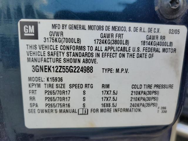 Aukcja sprzedaży 2005 Chevrolet Avalanche, vin: 3GNEK12Z55G224988, numer aukcji: 87372675