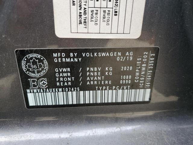 Продажа на аукционе авто 2019 Volkswagen Golf R, vin: WVWVA7AUXKW107425, номер лота: 90415835