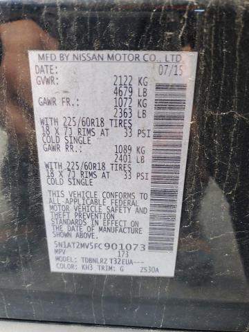Продажа на аукционе авто 2015 Nissan Rogue, vin: 5N1AT2MV5FC901073, номер лота: 85097955