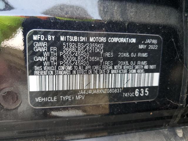 Продаж на аукціоні авто 2022 Mitsubishi Outlander, vin: JA4J4UA8XNZ080831, номер лоту: 90629935