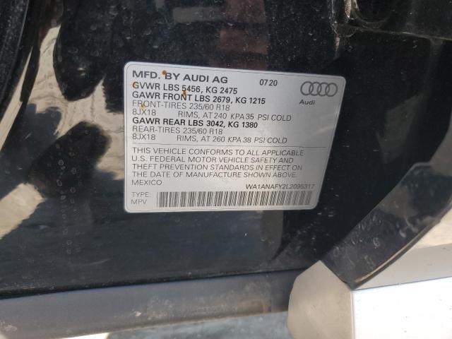 Продаж на аукціоні авто 2020 Audi Q5, vin: WA1ANAFY2L2095317, номер лоту: 82590885