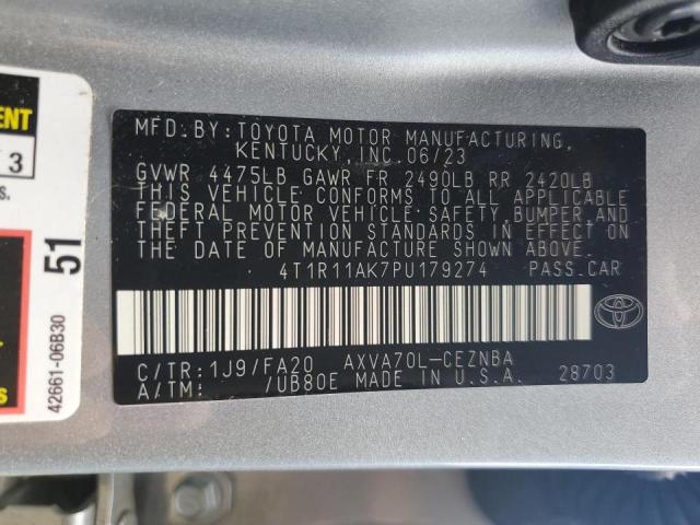 Aukcja sprzedaży 2023 Toyota Camry, vin: 4T1R11AK7PU179274, numer aukcji: 85070715
