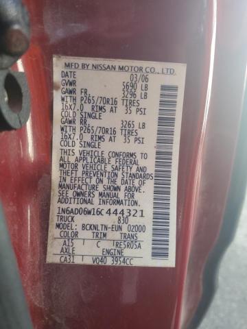 Aukcja sprzedaży 2006 Nissan Frontier K, vin: 1N6AD06W16C444321, numer aukcji: 87366705